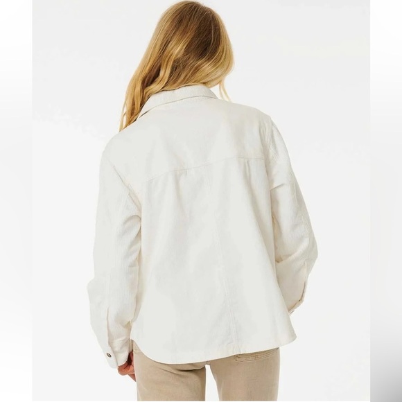 RIP CURL Stevie Cord Cream Shirt Coastal Cowgirl Surfer Style Shacket Size M NWT - Picture 15 of 15